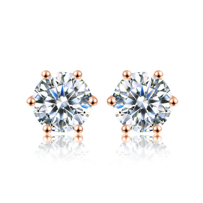 Certified Moissanite Stud Earrings