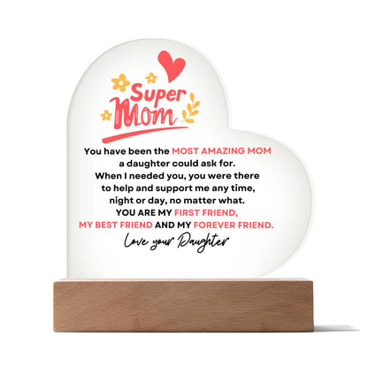 Super Mom Heartfelt Embrace w/Faux Flower Bouquet - Daughter